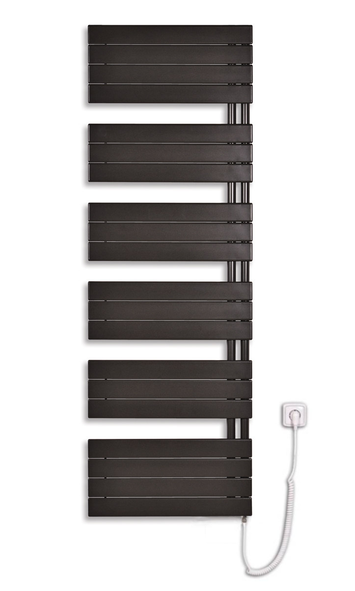 Thermal Trend DHR-E 450 x 1798 elektrický topný žebřík, 700W DHR-E 450/1798-700W antracit/černá, celkový pohled