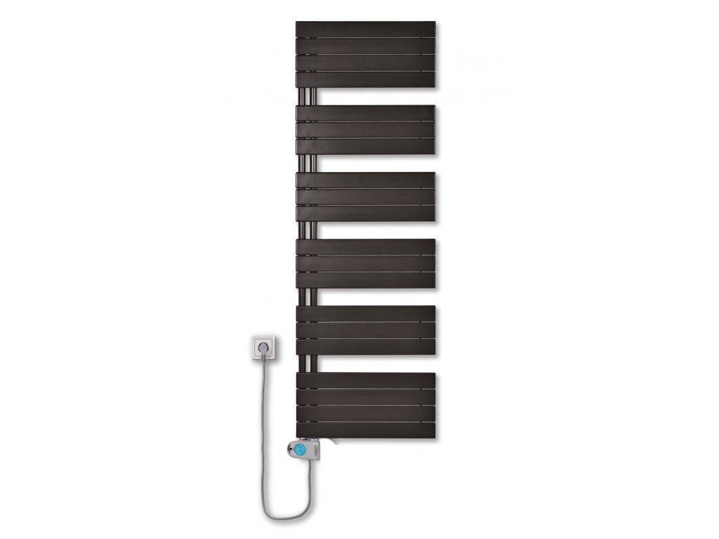 Thermal Trend DHR-EM 750 x 1798 elektrický topný žebřík, 1000W DHR-EM 750/1798-1000W antracit/černá, další fotografie výrobce