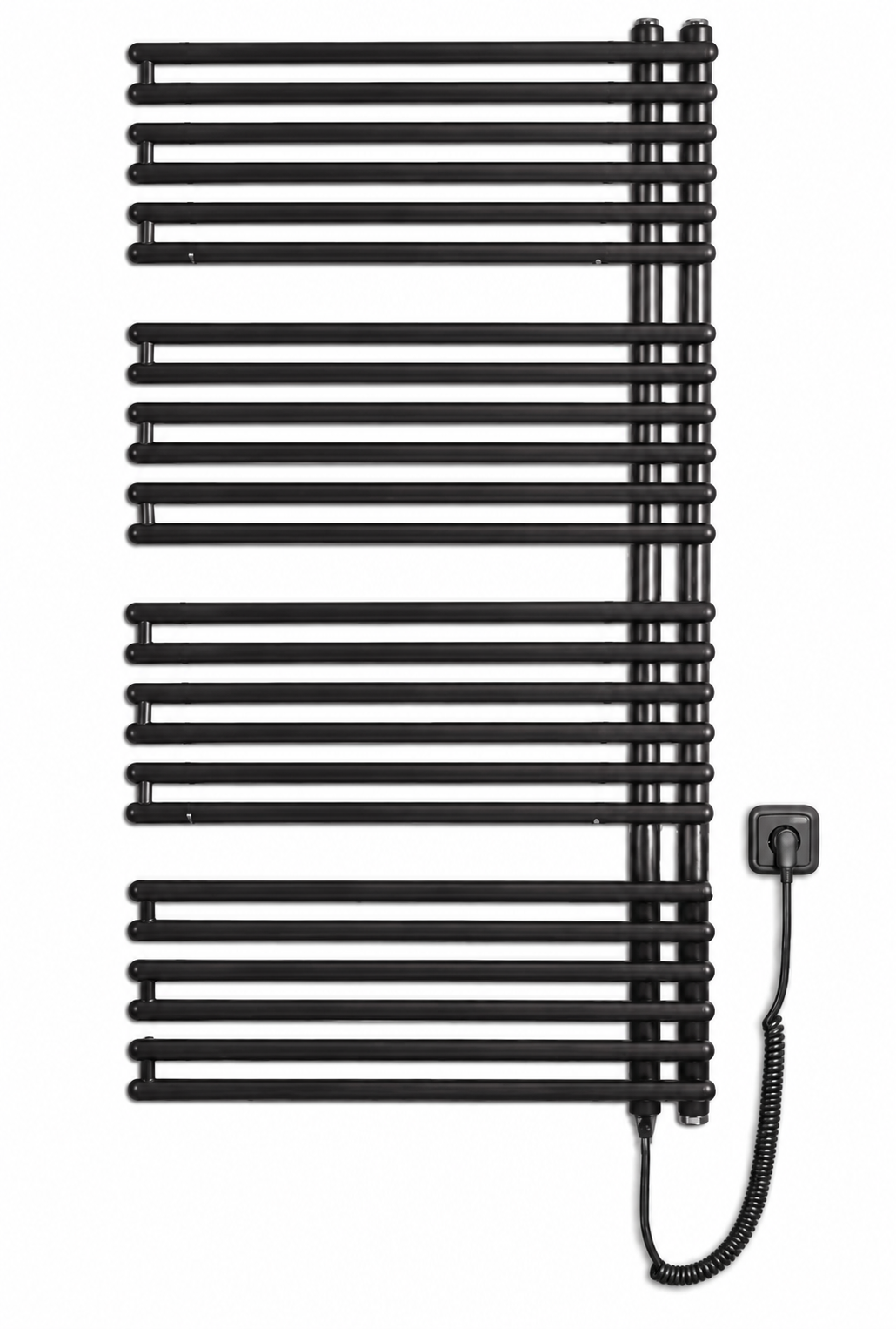 Thermal Trend HTO-E 496 x 1126 elektrický topný žebřík, 500W HTO-E 496/1126-500W antracit/černá, celkový pohled