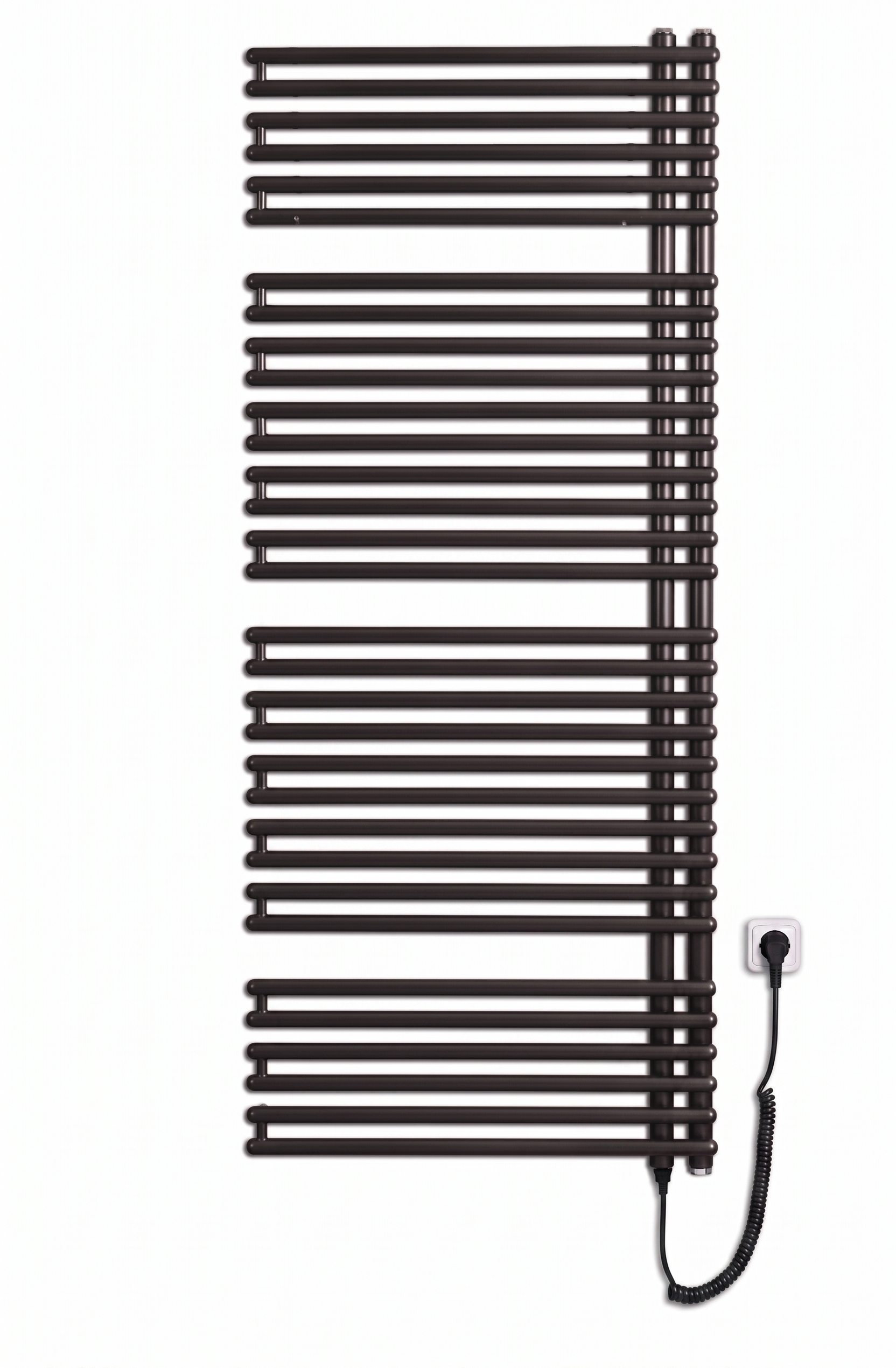 Thermal Trend HTO-E 596 x 1454 elektrický topný žebřík, 700W HTO-E 596/1454-700W antracit/černá, celkový pohled