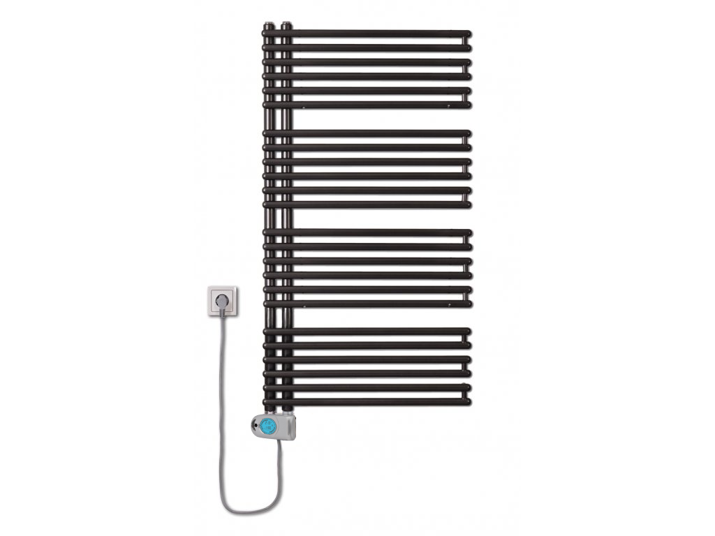 Thermal Trend HTO-EM 496 x 1126 elektrický topný žebřík, 500W HTO-EM 496/1126-500W antracit/černá, další fotografie výrobce