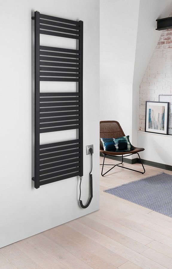 Thermal Trend KH-E 450 x 1330 elektrický topný žebřík, 500W KH-E 450/1330-500W antracit/černá, další fotografie výrobce