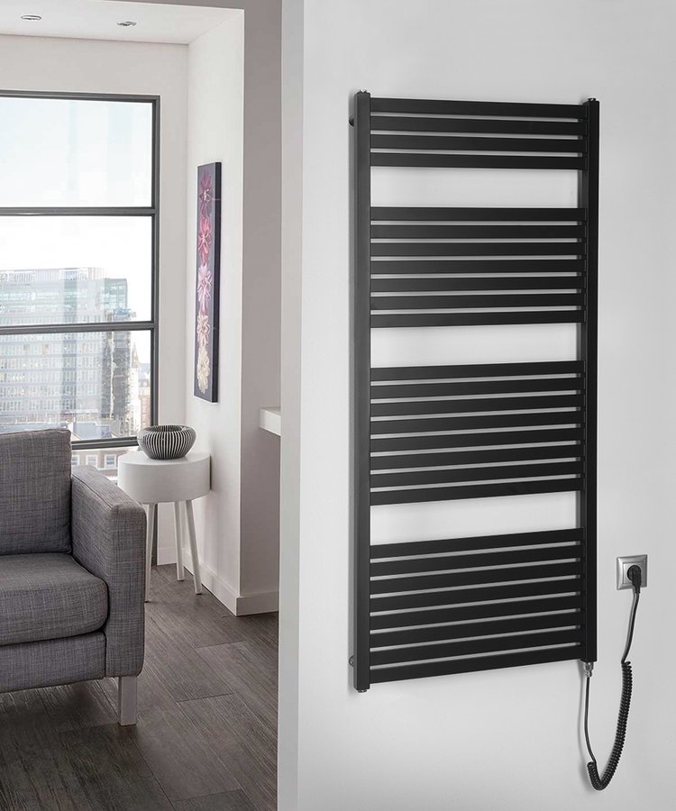 Thermal Trend KH-E 600 x 1330 elektrický topný žebřík, 600W KH-E 600/1330-600W antracit/černá, další fotografie výrobce