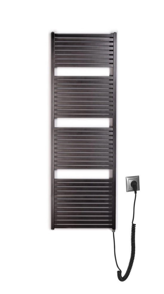 Thermal Trend KH-E 450 x 1850 elektrický topný žebřík, 600W KH-E 450/1850-600W antracit/černá, celkový pohled