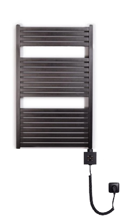 Thermal Trend KH-EX 450 x 970 elektrický topný žebřík, 300W KH-EX 450/970-300W antracit/černá, celkový pohled