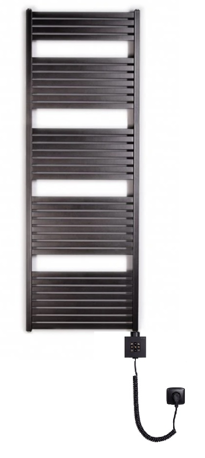Thermal Trend KH-EX 450 x 1690 elektrický topný žebřík, 700W KH-EX 450/1690-700W antracit/černá, celkový pohled