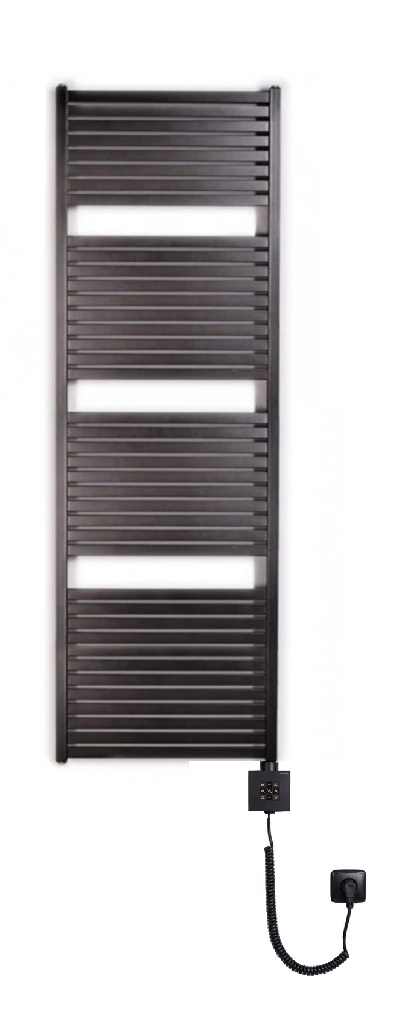 Thermal Trend KH-EX 450 x 1850 elektrický topný žebřík, 600W KH-EX 450/1850-600W antracit/černá, celkový pohled