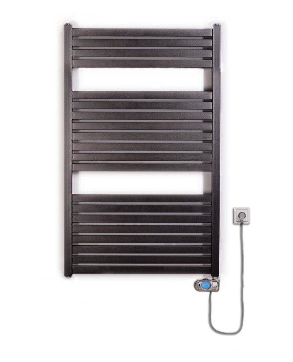 Thermal Trend KH-EM 450 x 970 elektrický topný žebřík, 300W KH-EM 450/970-300W antracit/černá, celkový pohled