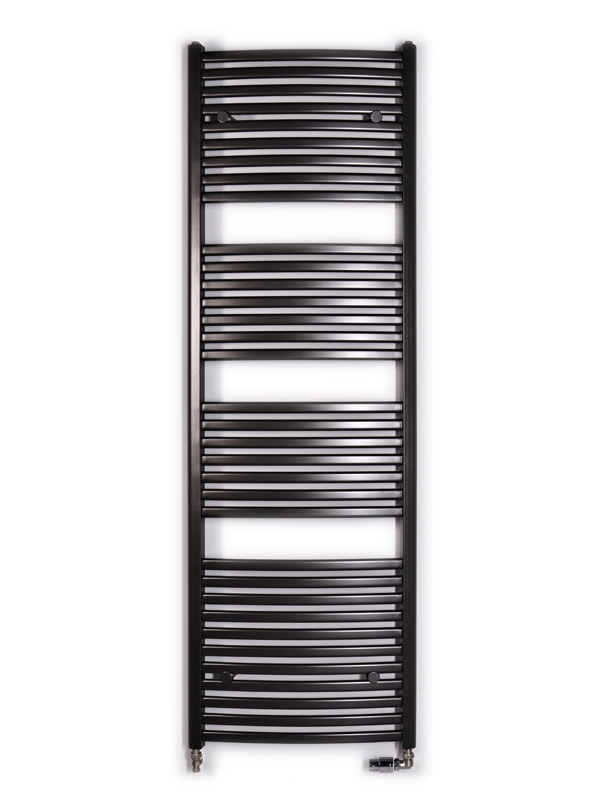 Thermal Trend KM 750 x 1815 kombinovaný topný žebřík oblý KM 750/1815 antracit/černá, celkový pohled