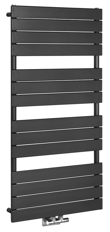 Thermal Trend D 750 x 1222 kombinovaný topný žebřík D 750/1222 antracit/černé, celkový pohled