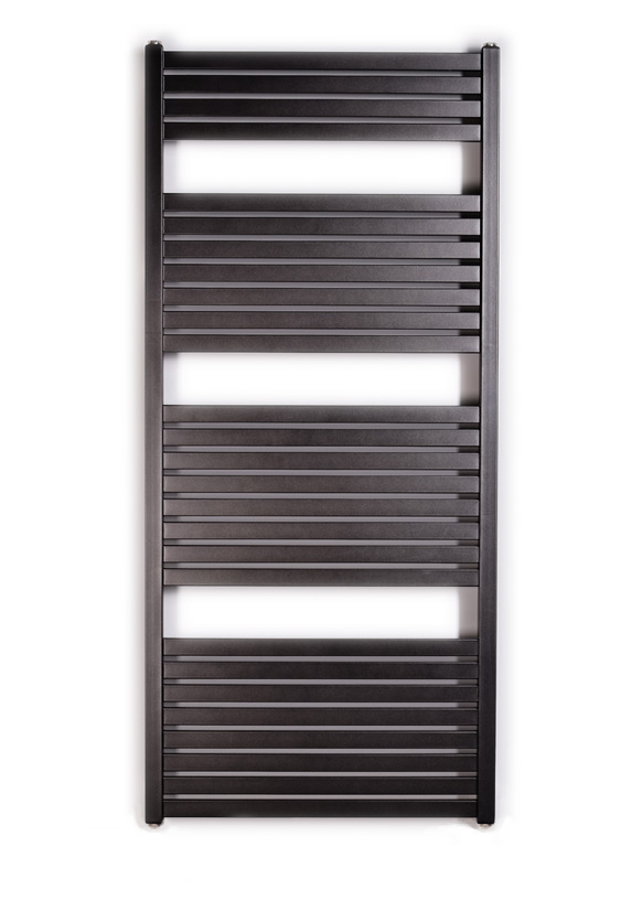 Thermal Trend KH 600 x 1330 kombinovaný topný žebřík KH 600/1330 antracit/černá, celkový pohled
