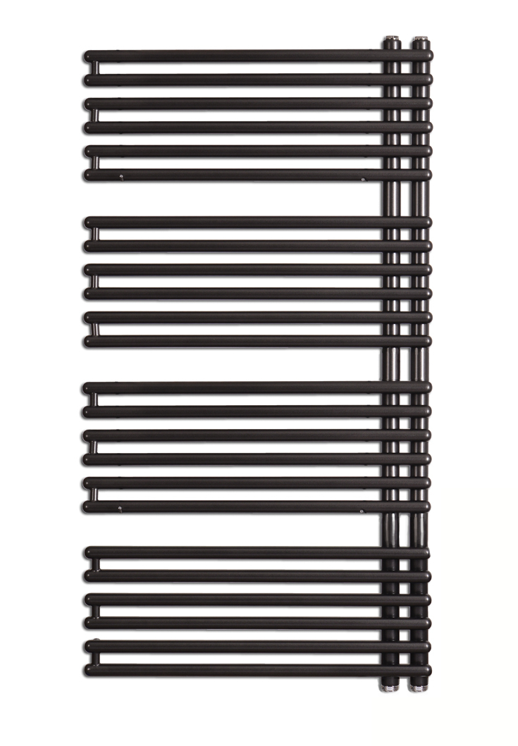 Thermal Trend HTO 496 x 1126 kombinovaný topný žebřík HTO 496/1126 antracit/černá, celkový pohled