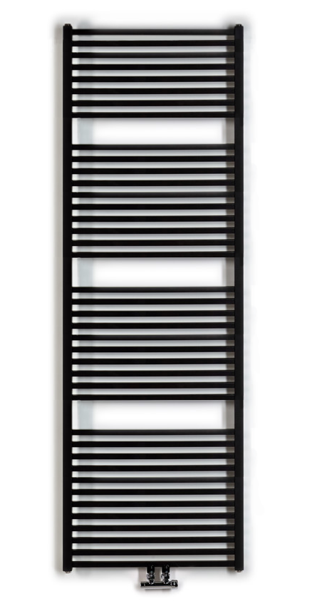 Thermal Trend KQ 450 x 1850 kombinovaný topný žebřík, středové připojení KQ 450/1850 SP antracit/černá, celkový pohled