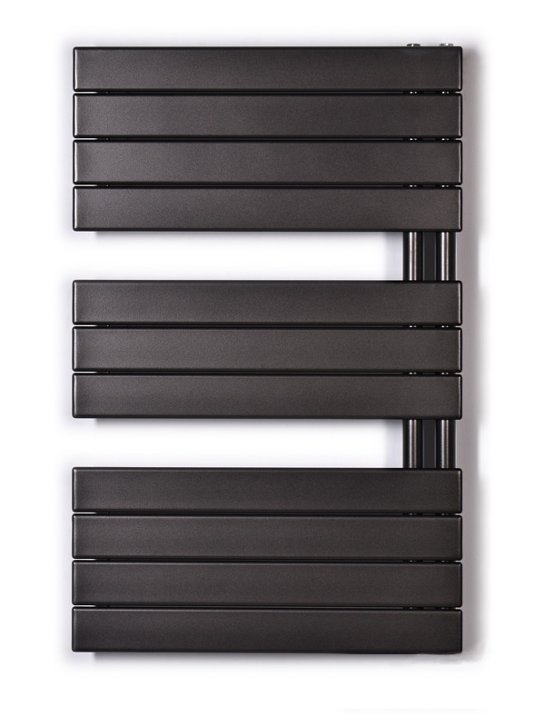 Thermal Trend DHR 750 x 934 kombinovaný topný žebřík DHR 750/934 antracit/černá, celkový pohled