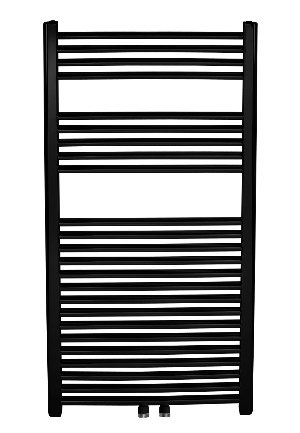 Novaservis 450 x 1200 kombinovaný topný žebřík, černá mat, 450/1200/RS,5, celkový pohled