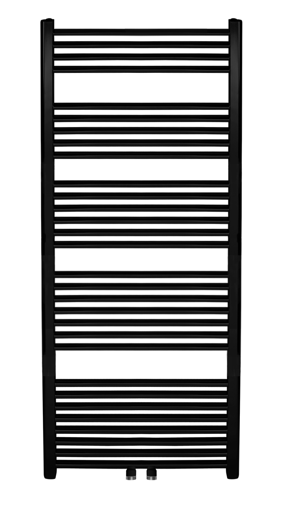 Novaservis 450 x 1600 kombinovaný topný žebřík, černá mat, 450/1600/RS,5, celkový pohled