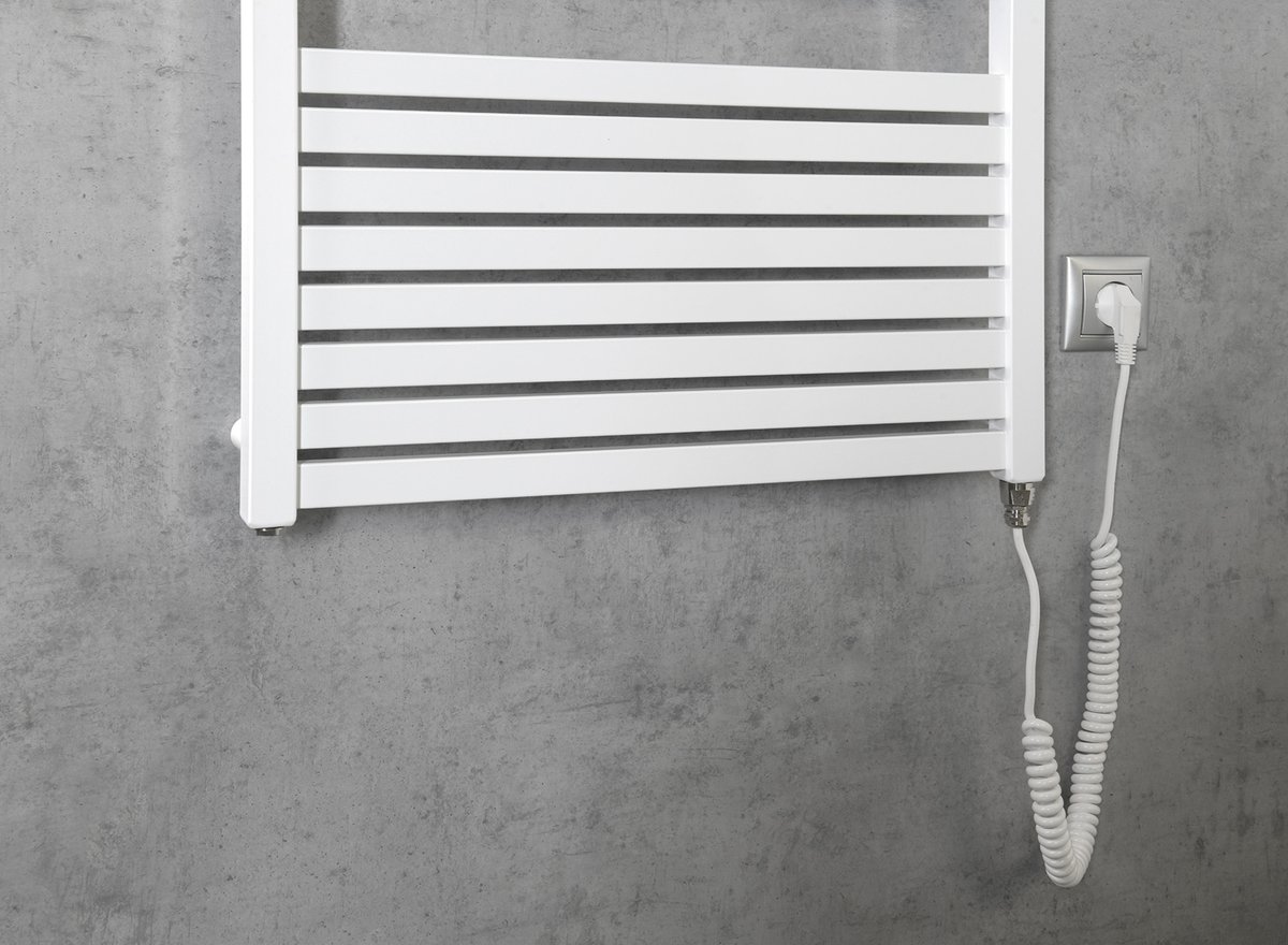 Aqualine TONDI-E elektrické otopné těleso rovné 600x1690 mm, 800 W, bílá, další fotografie výrobce