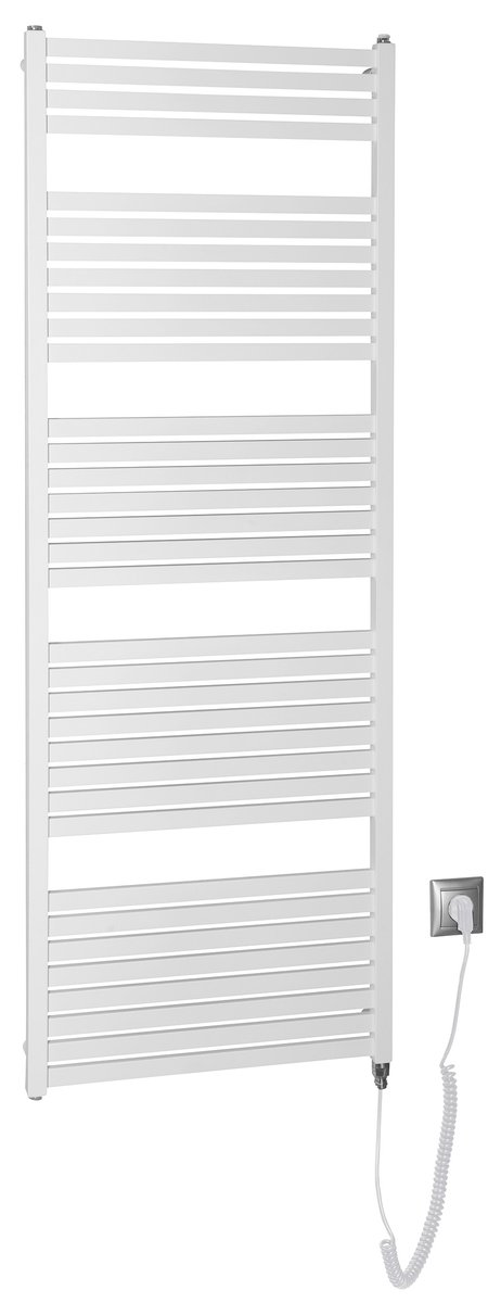 Aqualine TONDI-E elektrické otopné těleso rovné 600x1690 mm, 800 W, bílá, celkový pohled