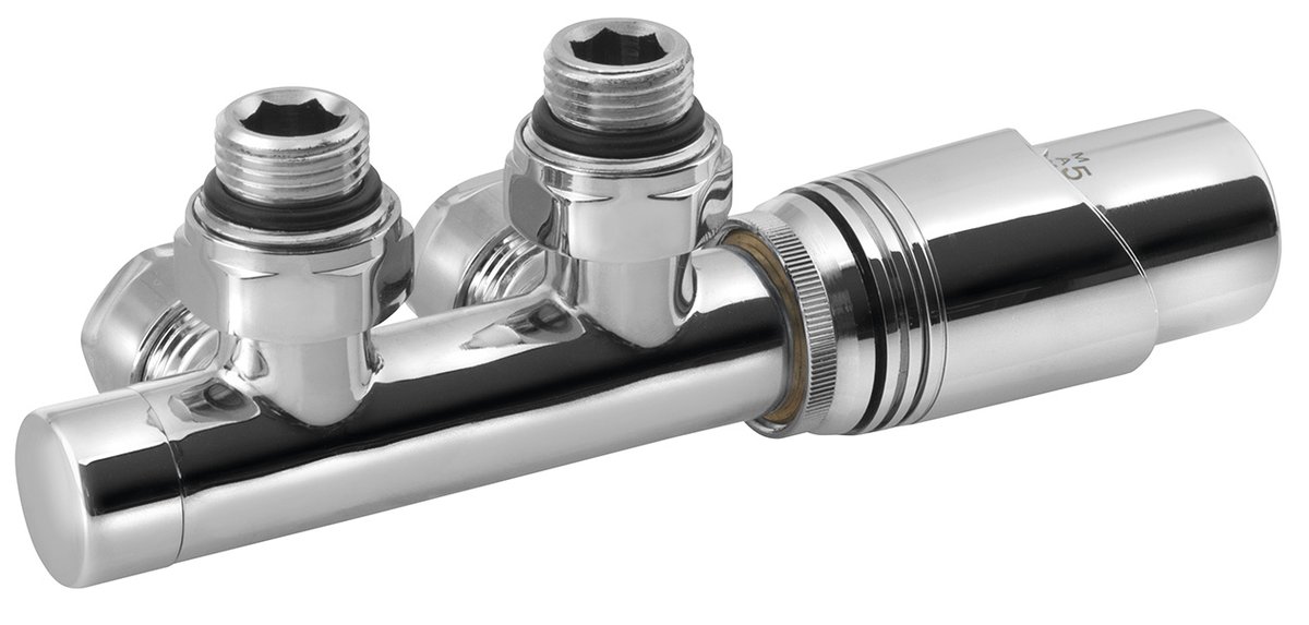 Sapho WICHER připojovací sada termostatická pro středové připojení 50mm, provedení chrom, celkový pohled