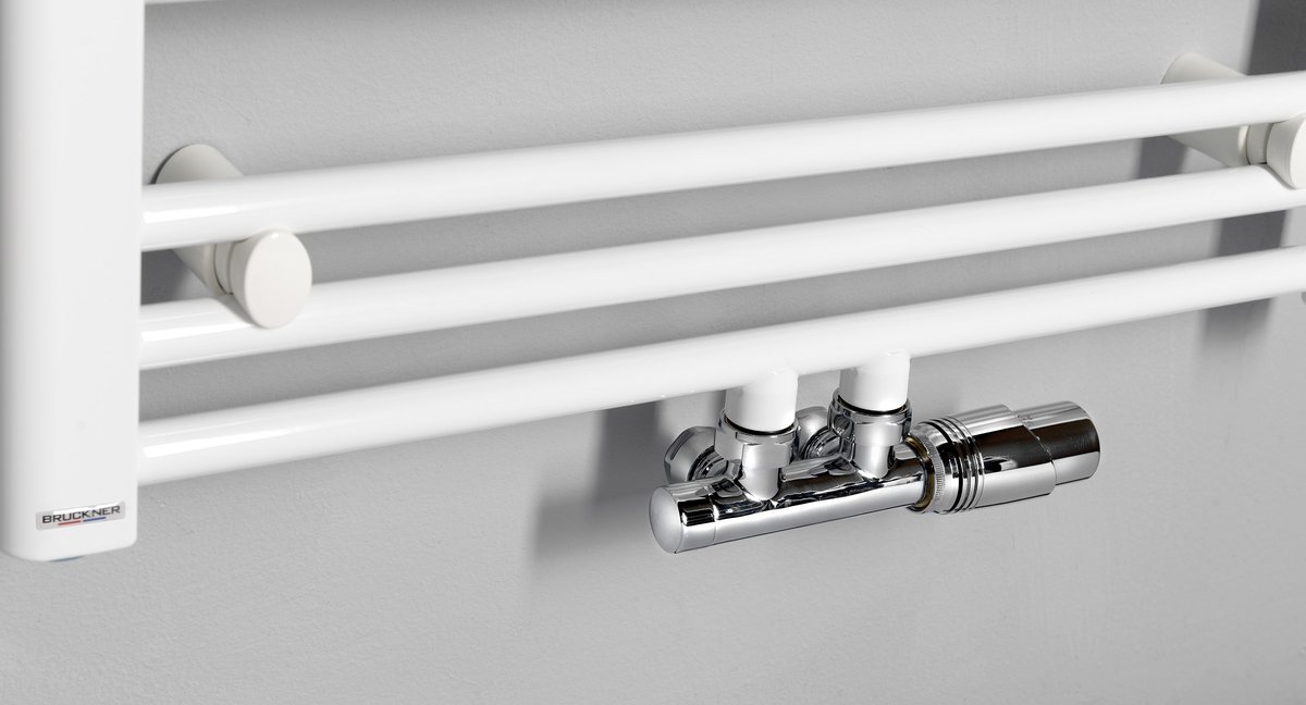 Sapho WICHER připojovací sada termostatická pro středové připojení 50mm, provedení chrom, připojená k topnému žebříku