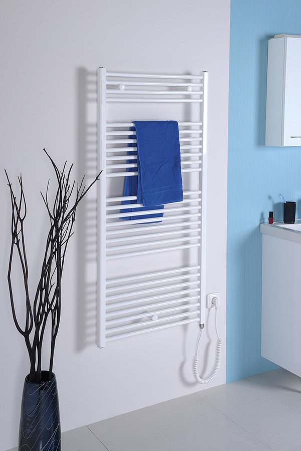Aqualine DIRECT-E elektrické otopné těleso rovné 600x1320 mm, 600 W, bílá, další fotografie výrobce