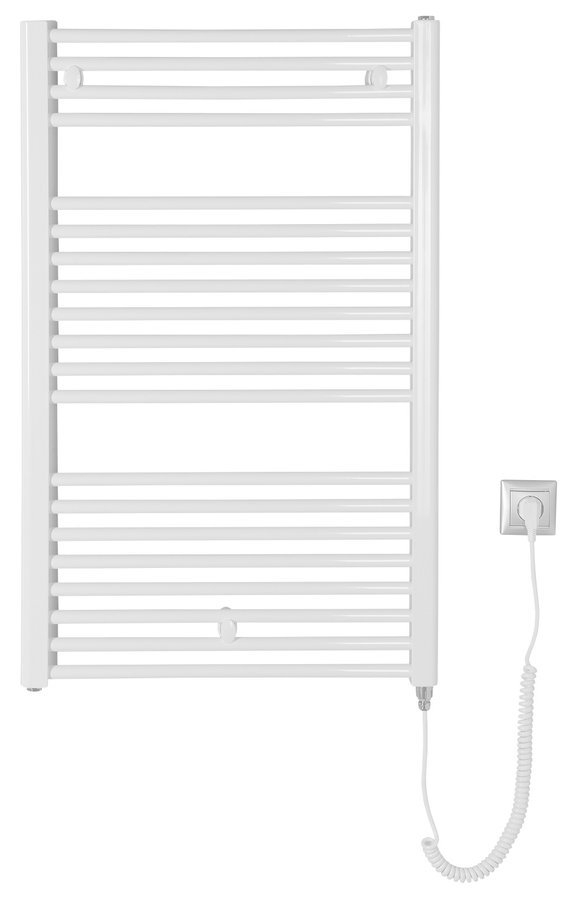 Aqualine DIRECT-E elektrické otopné těleso rovné 600x960 mm, 400 W, bílá, celkový pohled