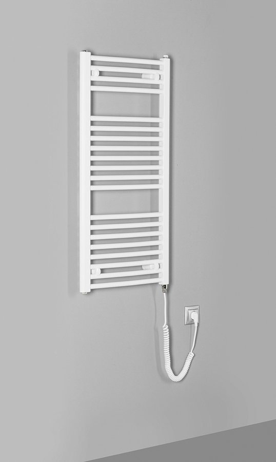 Aqualine ORBIT-E elektrické otopné těleso oblé 450x960 mm, 300 W, bílá, další fotografie výrobce