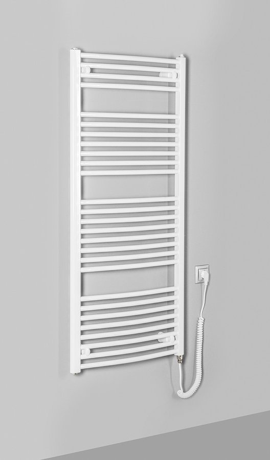 Aqualine ORBIT-E elektrické otopné těleso oblé 600x1320 mm, 600 W, bílá, další fotografie výrobce