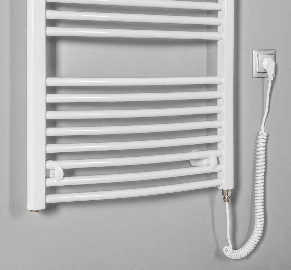 Aqualine ORBIT-E elektrické otopné těleso oblé 600x1320 mm, 600 W, bílá, další fotografie výrobce