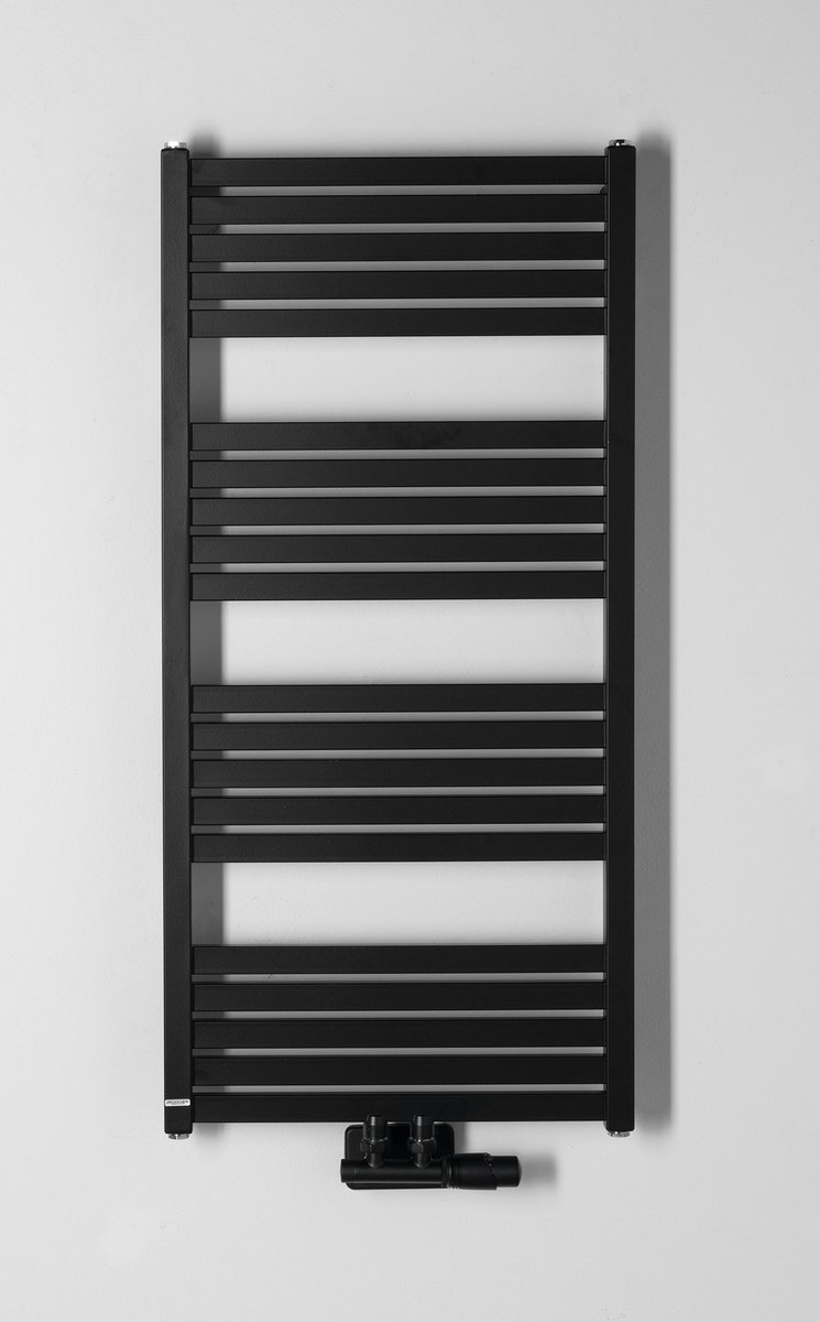 Sapho GRUNT otopné těleso rovné 500x1050mm, středové připojení, černá mat, další fotografie výrobce
