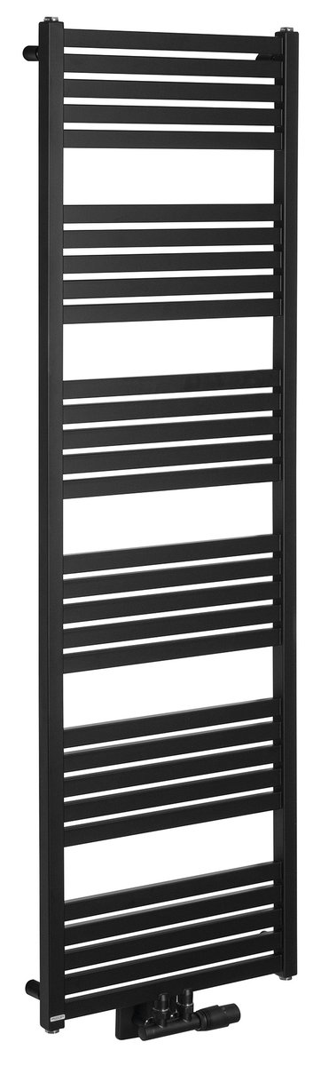 Sapho GRUNT otopné těleso rovné 500x1610 mm, středové připojení, černá mat, celkový pohled