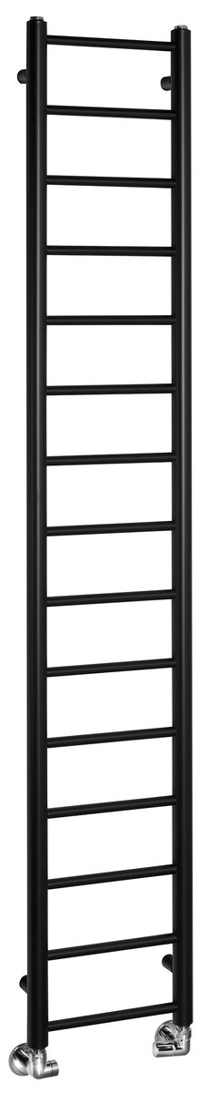 Sapho DINA otopné těleso 300x1740 mm, černá mat, celkový pohled