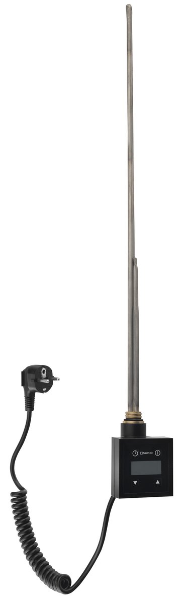 Sapho KTX topná tyč s termostatem, 800 W, černá mat