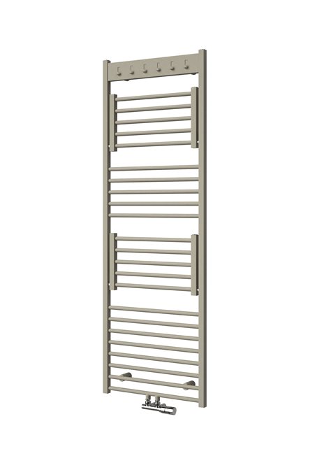 Isan Flexi s háčky koupelnový radiátor 1735x600 mm, 705 W, středové připojení, DFLH17350600, celkový pohled