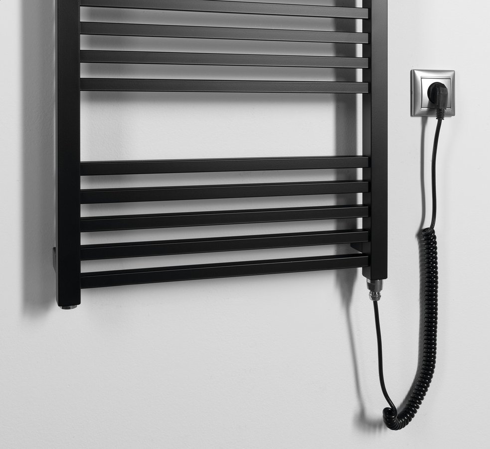 Sapho METRO-E elektrické otopné těleso rovné 500x1340mm, 500 W, černá mat, další fotografie výrobce