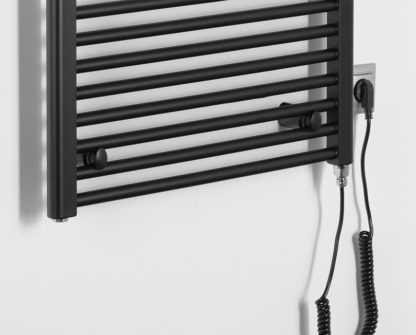 Aqualine DIRECT-E elektrické otopné těleso rovné 600x1320 mm, 600 W, černá, další fotografie výrobce