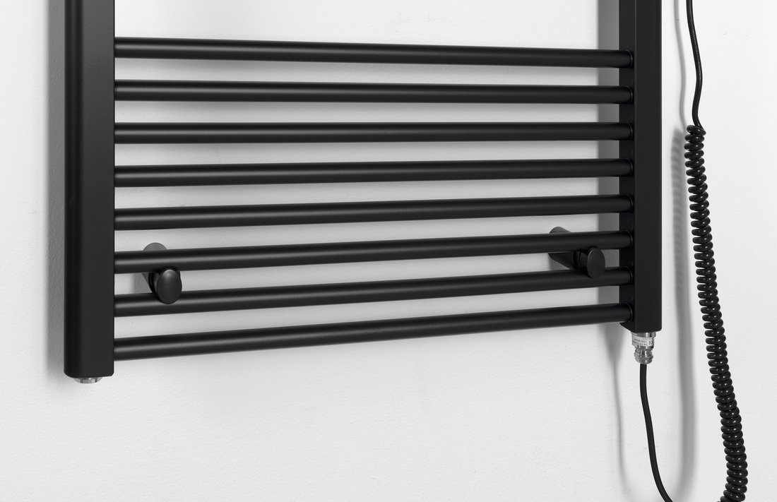 Aqualine DIRECT-E elektrické otopné těleso rovné 600x1680 mm, 800 W, černá, další fotografie výrobce
