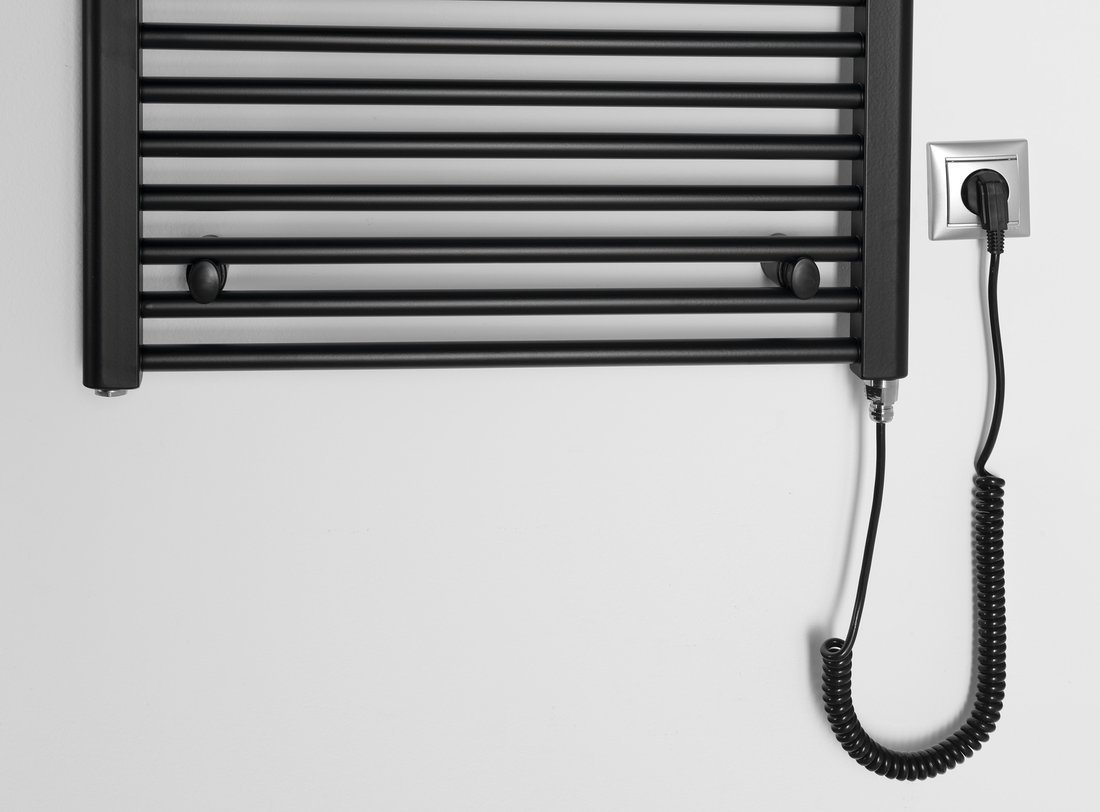Aqualine DIRECT-E elektrické otopné těleso rovné 600x960 mm, 400 W, černá, další fotografie výrobce