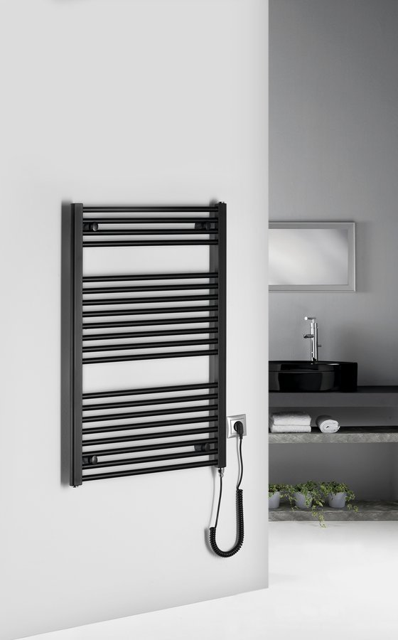 Aqualine DIRECT-E elektrické otopné těleso rovné 600x960 mm, 400 W, černá, další fotografie výrobce