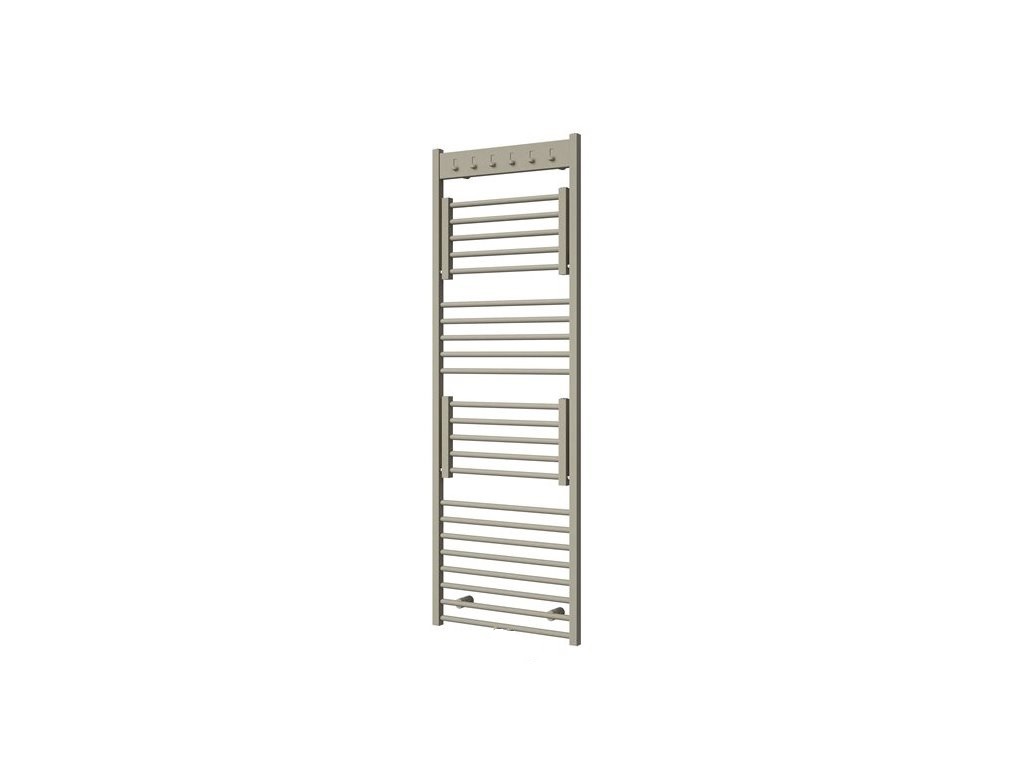 Isan Flexi s háčky koupelnový radiátor 1735x600 mm, 705 W, DFLH17350600, celkový pohled