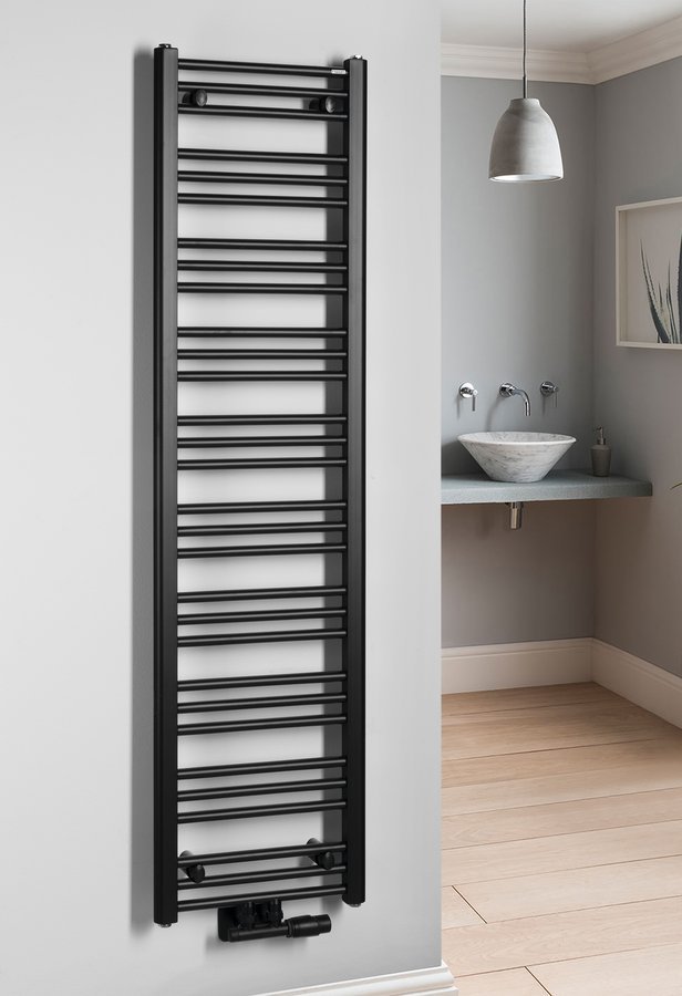 Sapho ALBRECHT otopné těleso 400x1570 mm, středové připojení, černá mat, další fotografie výrobce