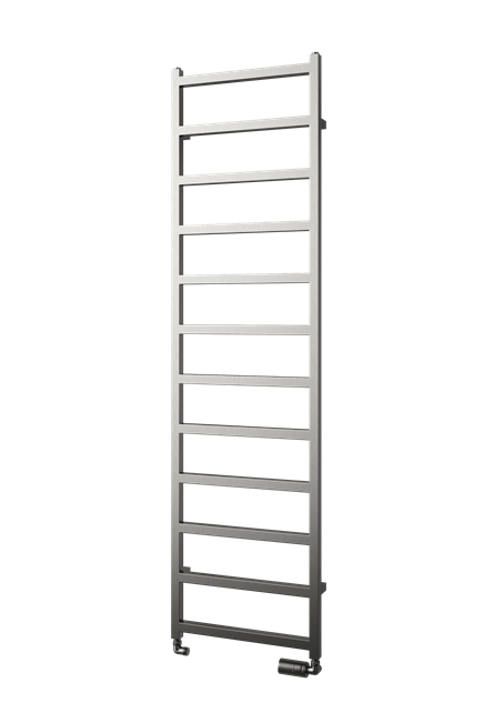 Isan Gradda Inox koupelnový radiátor 1520x500 mm, 356 W, Nerez,, celkový pohled