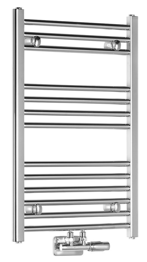 Aqualine ALYA otopné těleso rovné 500x803mm, středové připojení, chrom, celkový pohled