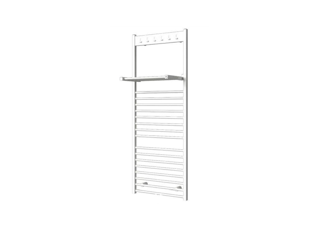Isan Flexi s háčky koupelnový radiátor 1555x600 mm, 683 W, DFLH15550600, celkový pohled