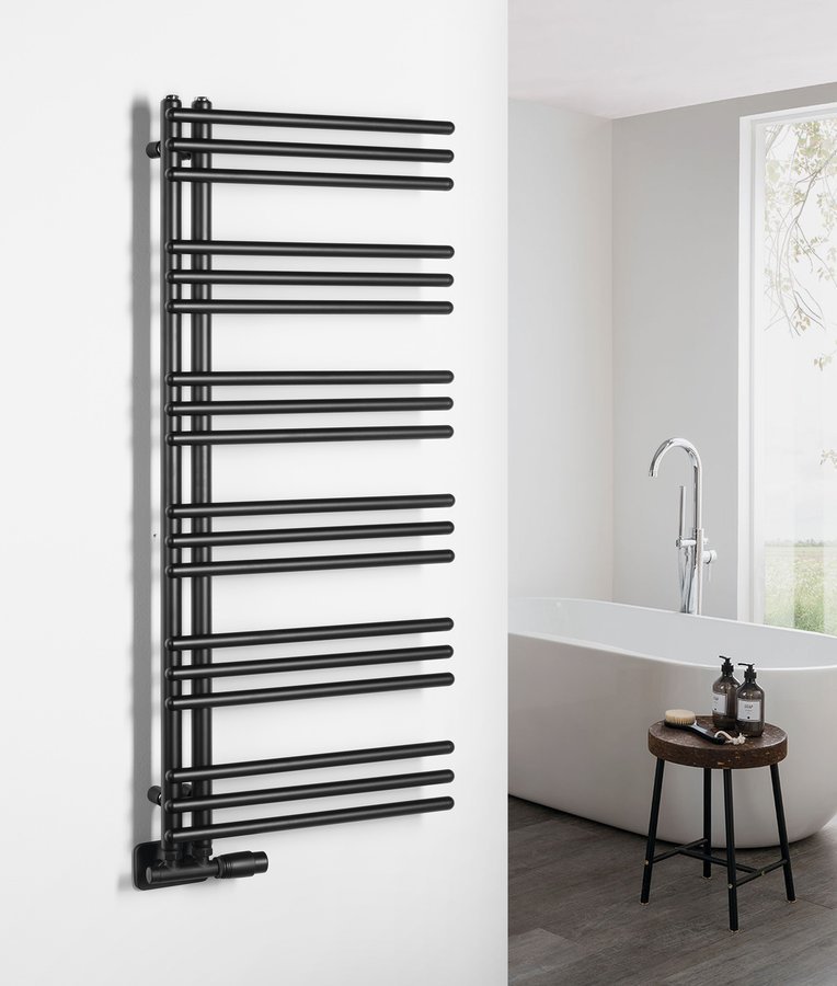 Aqualine POSEIDON otopné těleso 450x1140mm, černá mat, další fotografie výrobce