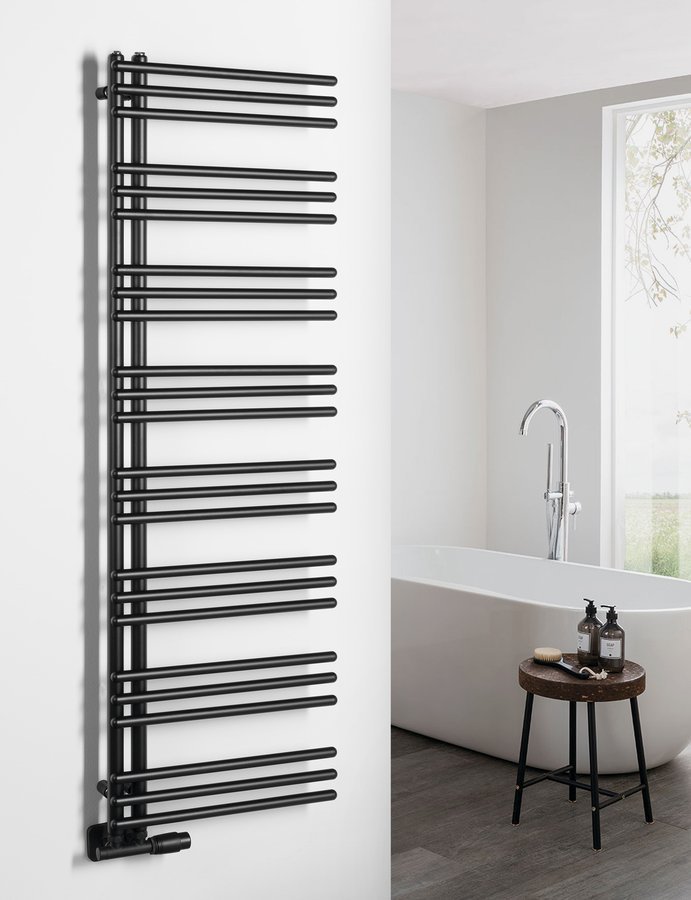 Aqualine POSEIDON otopné těleso 450x1540mm, černá mat, další fotografie výrobce