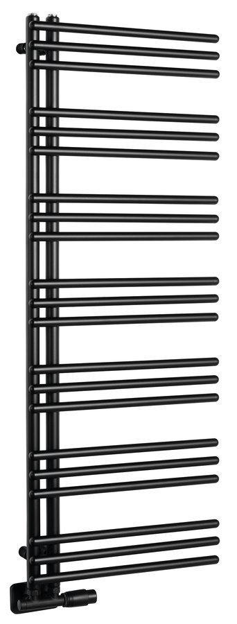 Aqualine POSEIDON otopné těleso 550x1340mm, černá mat, celkový pohled