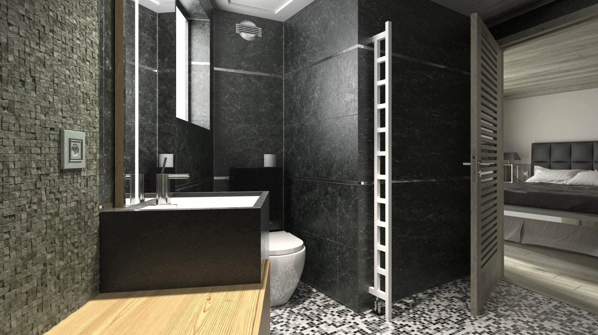 Terma Easy DW designový koupelnový radiátor do prostoru, další fotografie výrobce