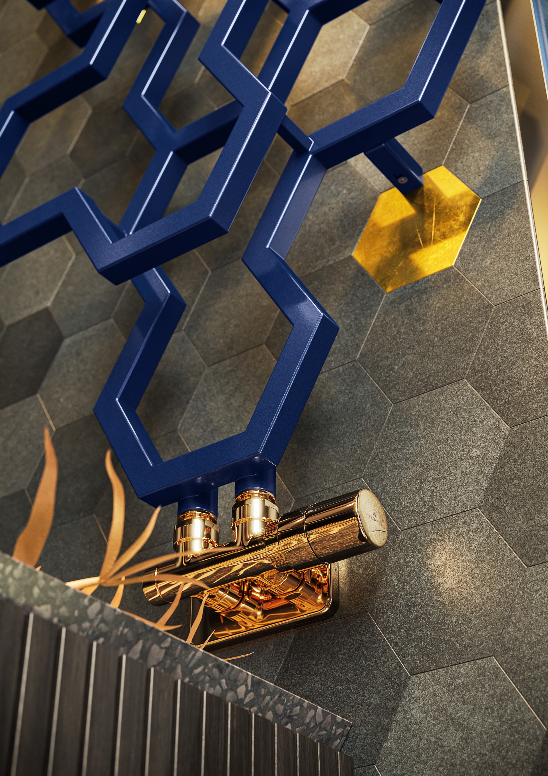 Terma Hex designový koupelnový radiátor, další fotografie výrobce
